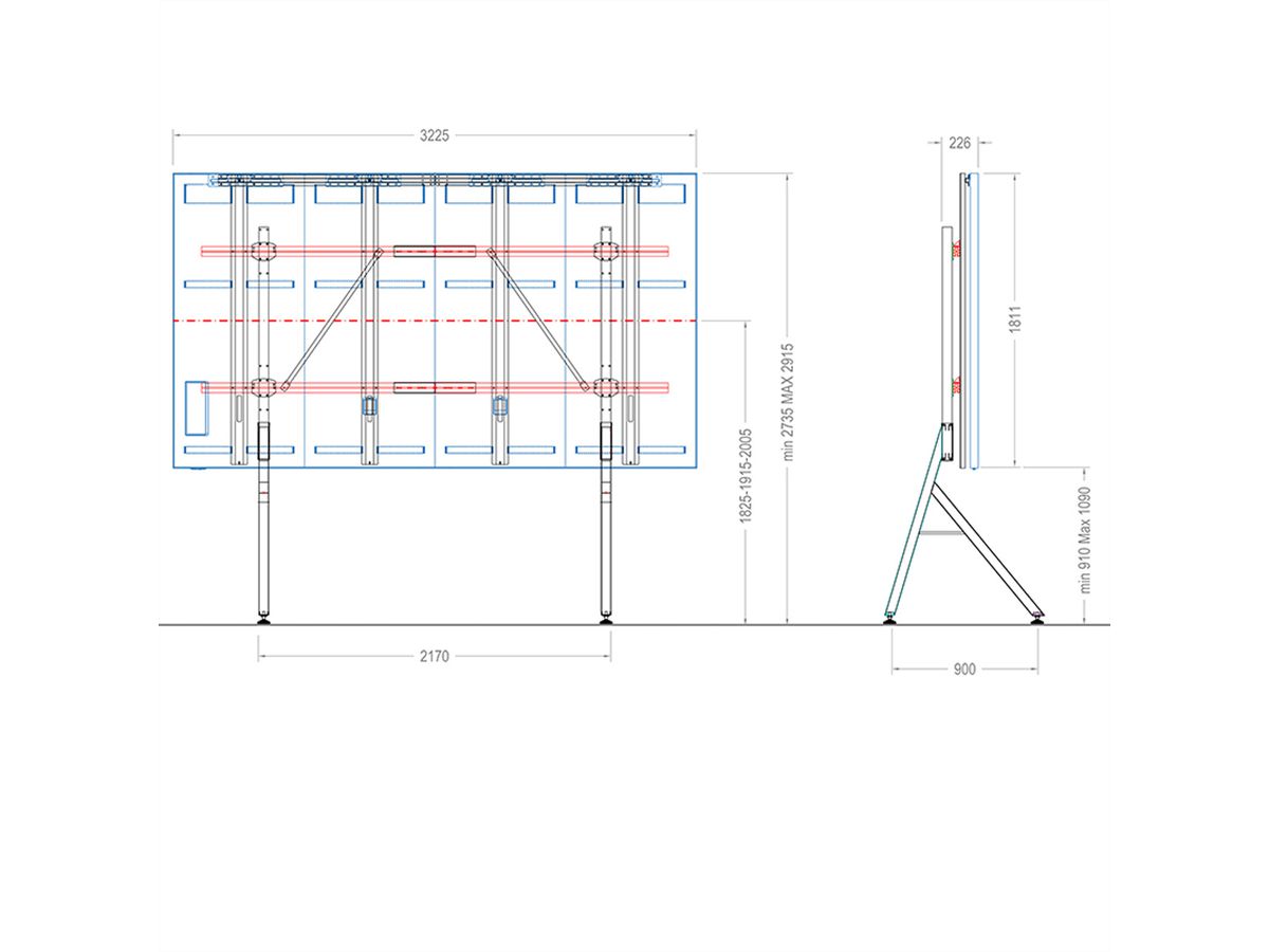 Hagor Standsystem Samsung IER130", freistehend, schwarz
