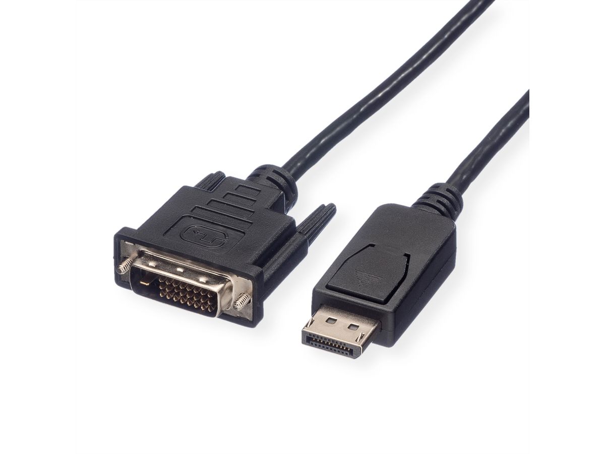 ROLINE Câble DisplayPort DP M - DVI M, noir, 3 m