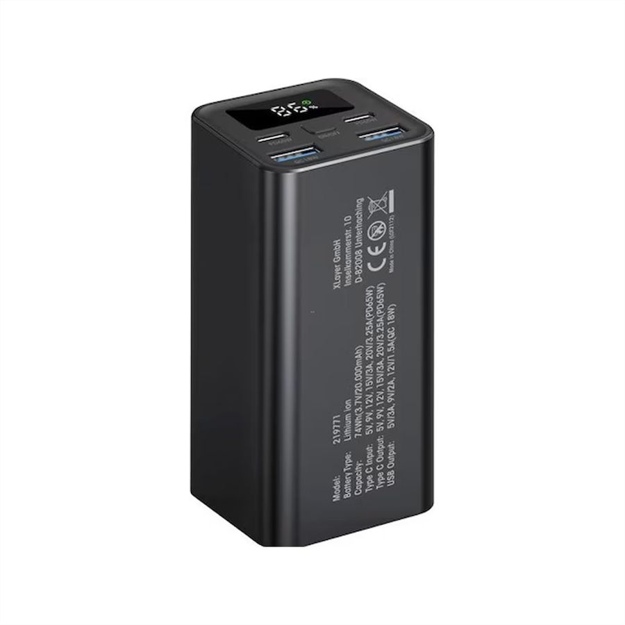 Xlayer Power Bar 20'000 mhA, 9, 12, 15 und 20 Volt, max 65W
