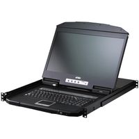 ATEN CL3708NW F 8-Port-USB-HDMI-Einzelschienen-Breitbild-LCD-KVM-Konsole, FR-Layout