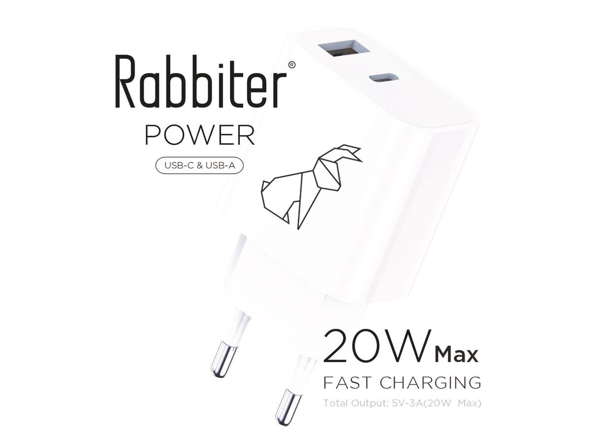 Rabbiter Power Dual-Charger, 20W