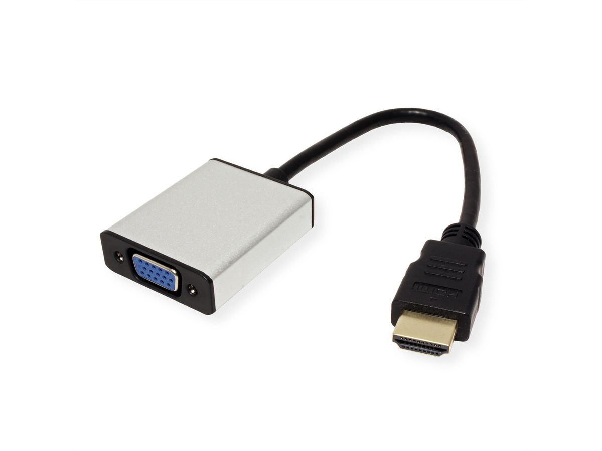 VALUE Adaptateur HDMI vers VGA+Audio 3,5mm, Stéréo