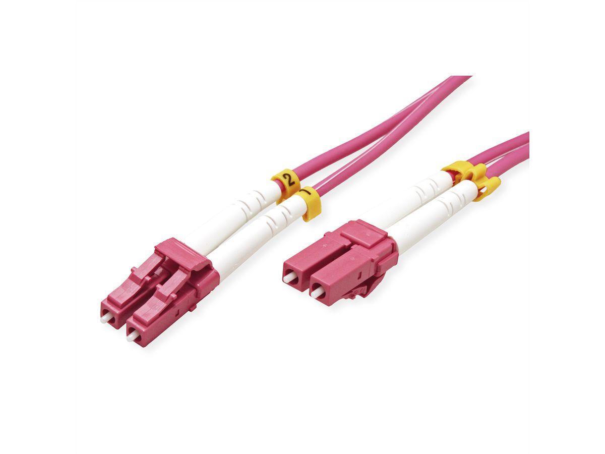VALUE LWL-Kabel 50/125µm OM4, LC/LC, LSOH, violett, 1 m