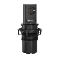 BACHMANN ELEVATOR 1xCEE7/3 1xUSB Charger 2,0m AEH RAL9005