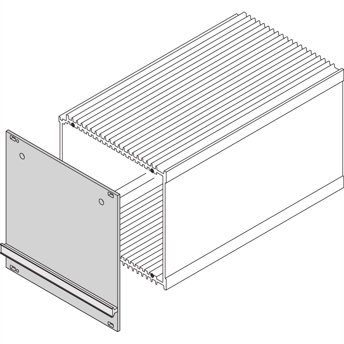 SCHROFF HF Frame Type Plug-In Unit Face avant, 3 U, 21HP, 2.5 mm, Al, Anodisé frontal, Conducteur arrière