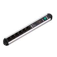BACHMANN PRIMO Bâti de prises 6x contact de protection, protection totale de l'appareil Interrupteur, 1,75 m