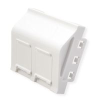 METZ CONNECT Keystone Anschlussdose 45x45 mm, 2 Port unbestückt, reinweiß RAL 9010