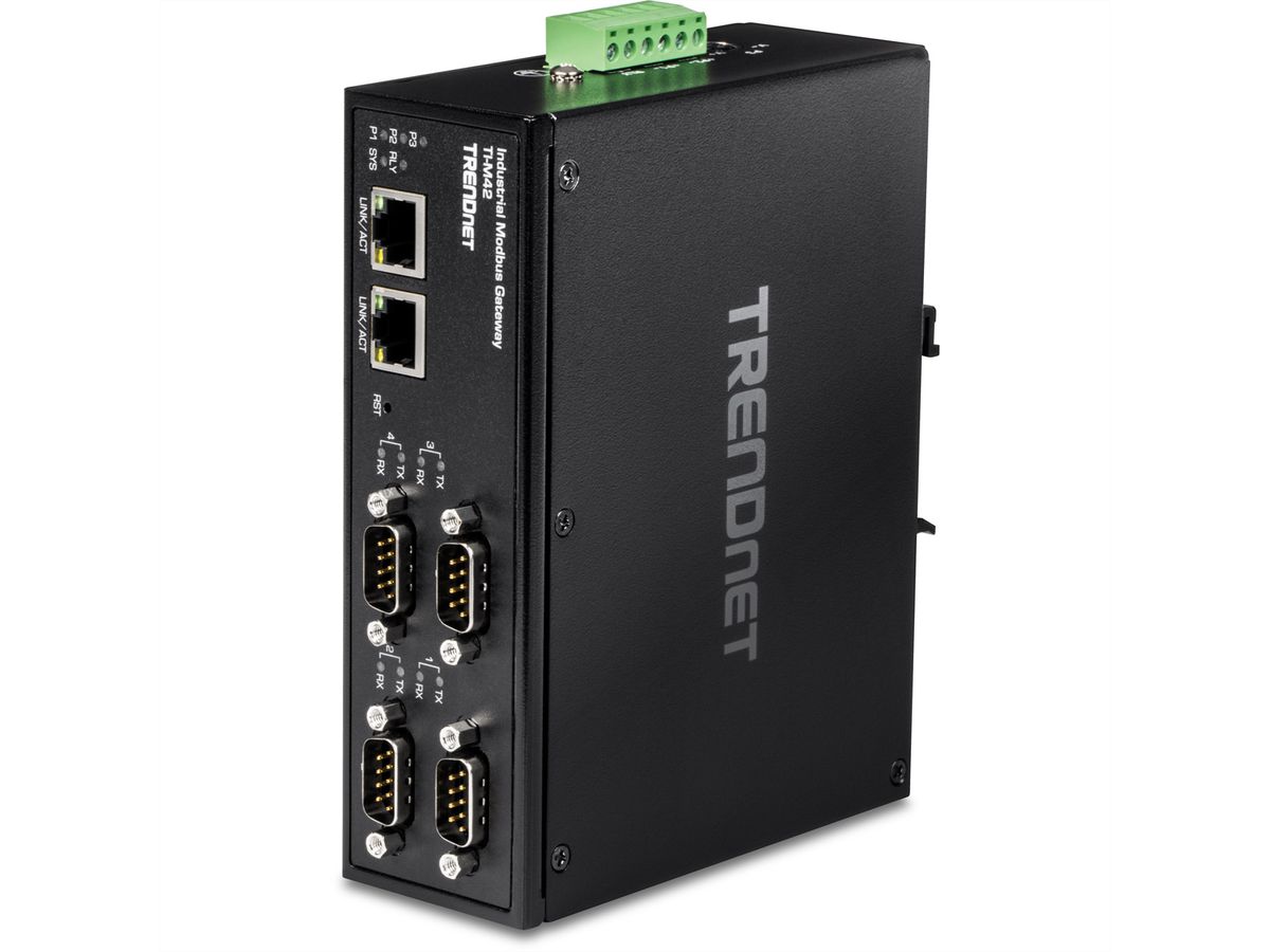 TRENDnet TI-M42 Modbus Gateway, 4-Port Industrial