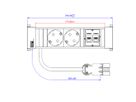 BACHMANN POWER FRAME Small 2x contact de protection 2x CAT6