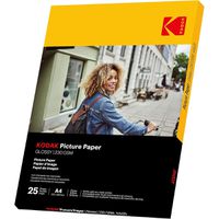 Kodak Photo Paper - 25 Blatt A4, 230g/qm, 21cm x 29.7cm, Hochlglanz