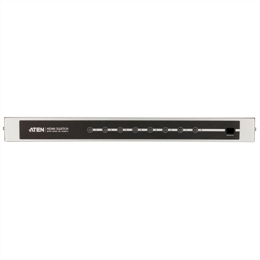 ATEN VS0801H HDMI-A/V-Switch mit 8 Ports und Infrarot-Fernbedienung