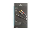Câble audio stéréo Nedis, 1x jack ST, 2x RCA ST, gris, 2 m