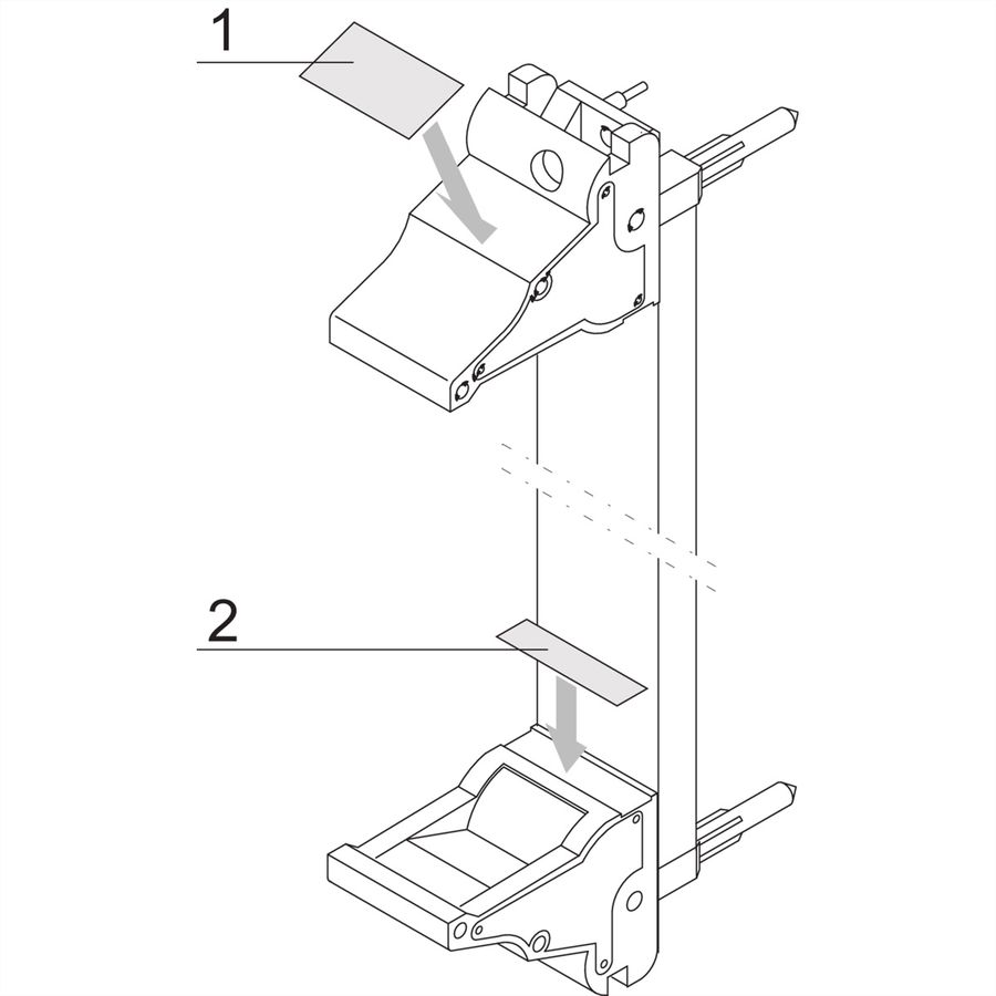 SCHROFF Plug-In Unit Bande d'étiquettes pour poignée IEL, IET, feuille avec 210 pièces, 19 x 9,5 mm