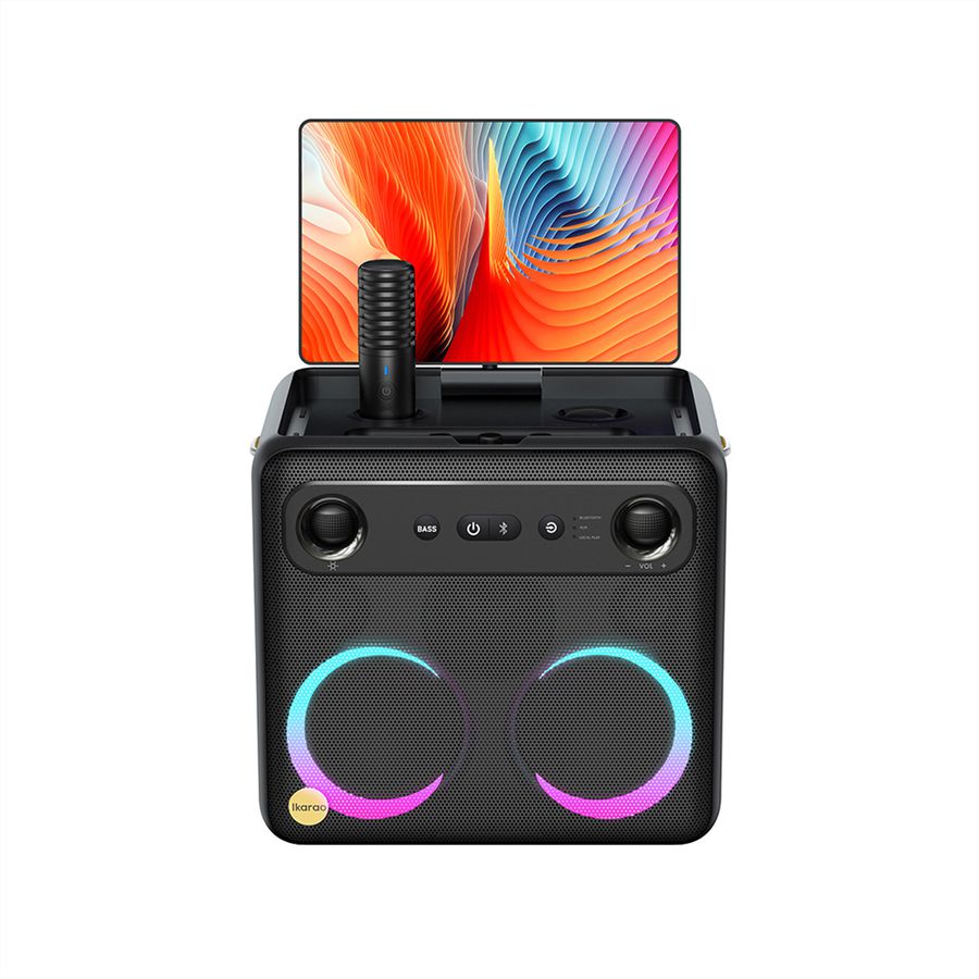 Ikarao Karaokebox Break X2 10" Screen, 2 Mikrofone, 600W max, BT/AUX/USB/SD