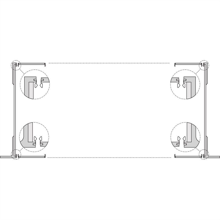 SCHROFF 19''-Winkel Typ F mit Grifflöchern für Edelstahldichtung - 19"WINKEL 4HE M.GR. 2STK