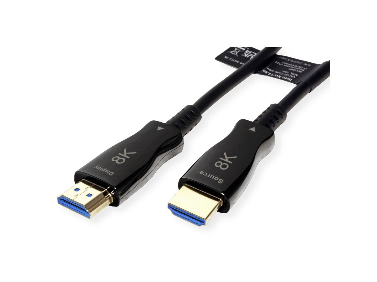 VALUE Câble Ultra HDMI actif optique 8K, 50 m