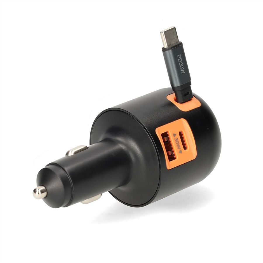 Nedis KFZ Schnellladegerät 60W mit USB-C & USB-A , car charger 60W - Dunkel Grau