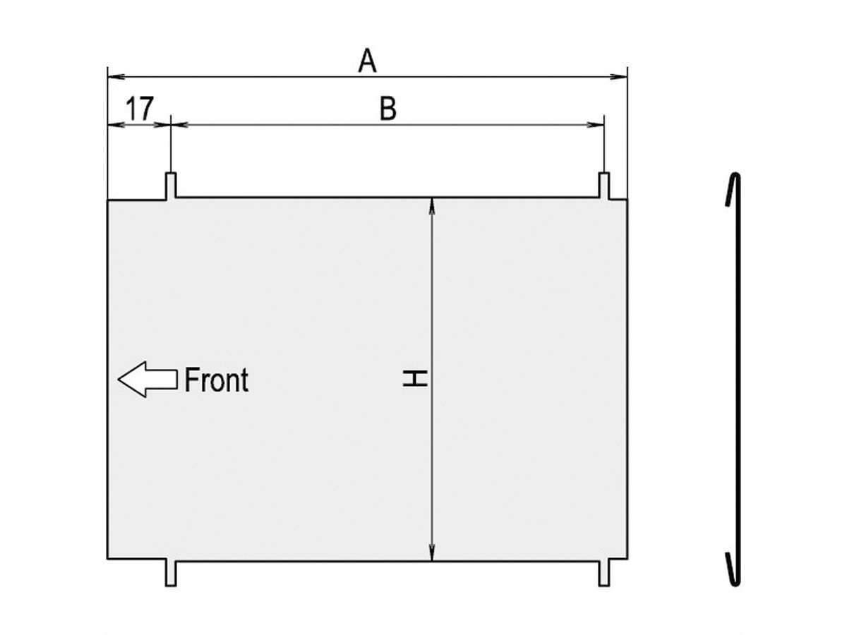 SCHROFF Zwischenwand - ZWISCHENWAND 6HE 220T