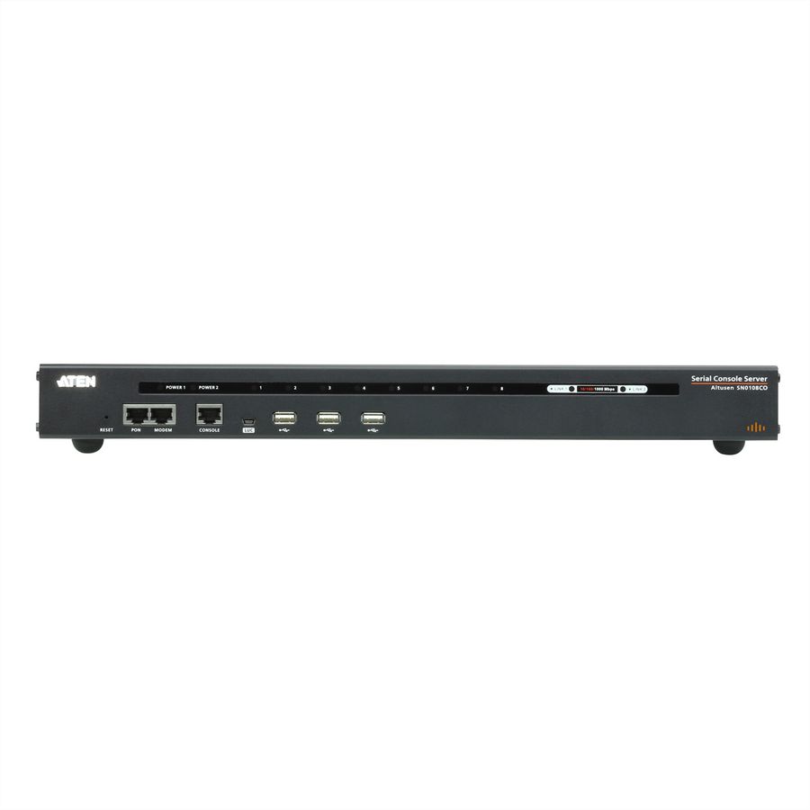 ATEN SN0108CO 8-Port Serieller Konsolen Server mit Dual-Strom/LAN