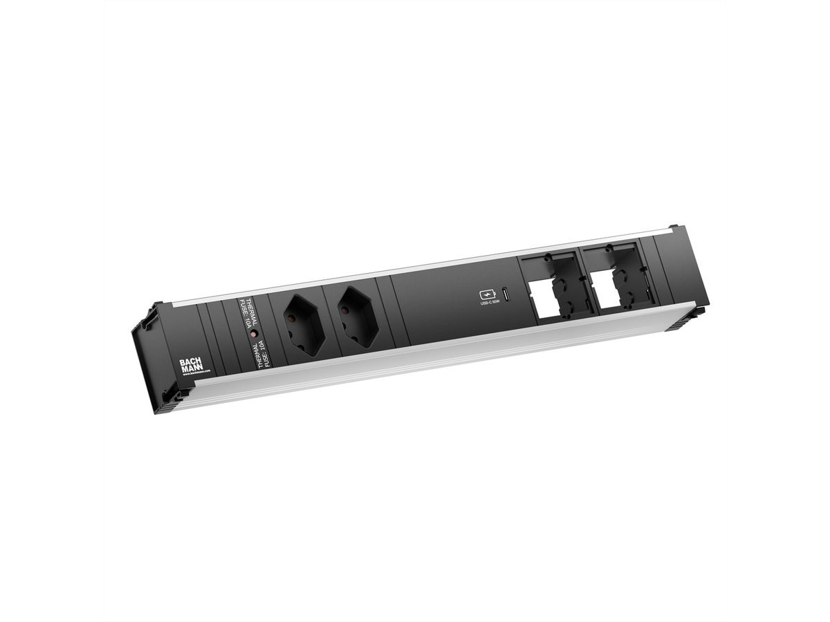 BACHMANN CONI 2xCH 1xUSB C 60W 2xCM, 0,2m GST18 Schweiz