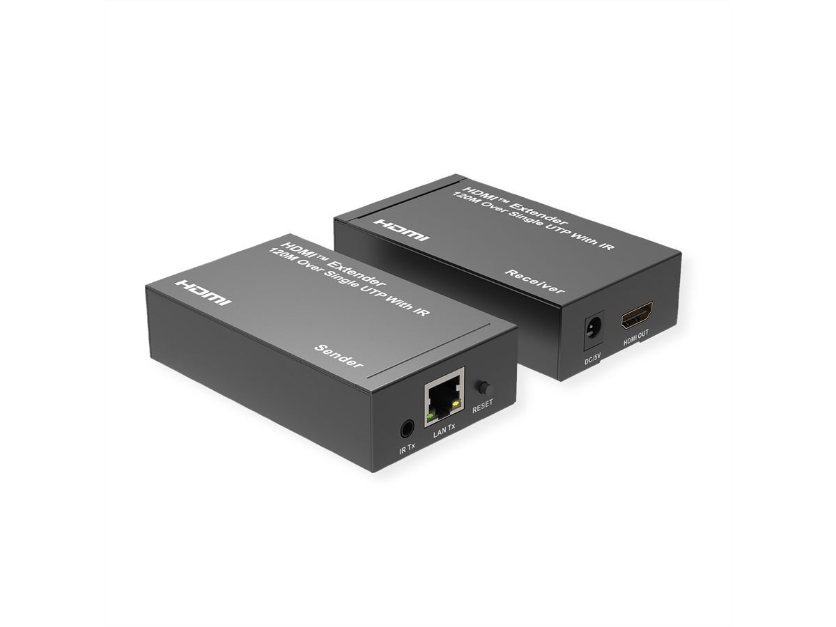 ROLINE HDMI Verlängerung, über IP, 1080P, 120m, mit IR