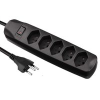 BLANK Multiprise, 5xT13, avec interrupteur, noir