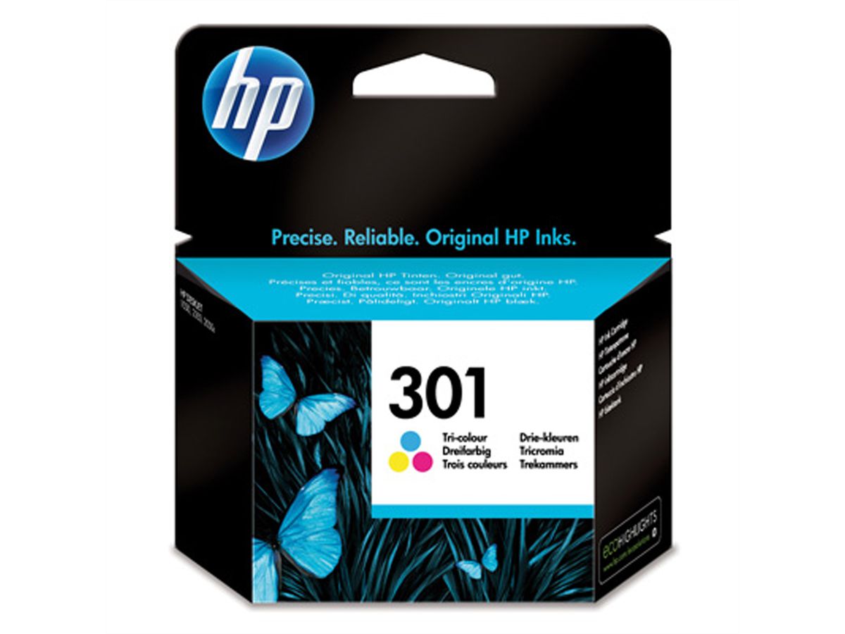 HP CH562EE, Nr. 301, Cartouche couleur, 3ml, 165 p.