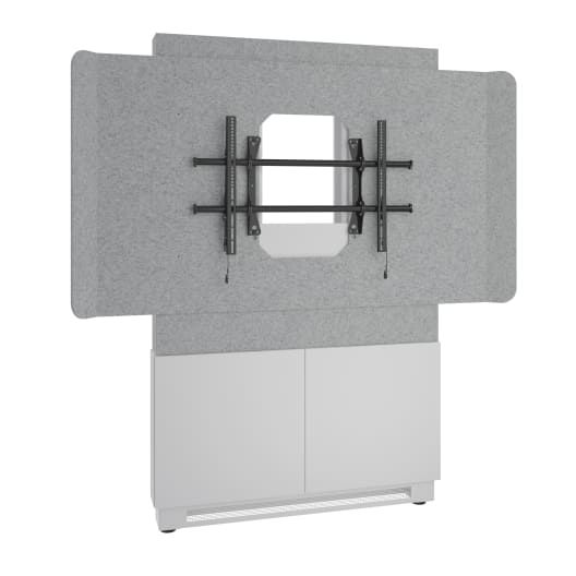Middle Atlantic Products FM-DS-4875FW-CD8W TV-Halterung 190,5 cm (75") Hellgrau, Silber, Weiß