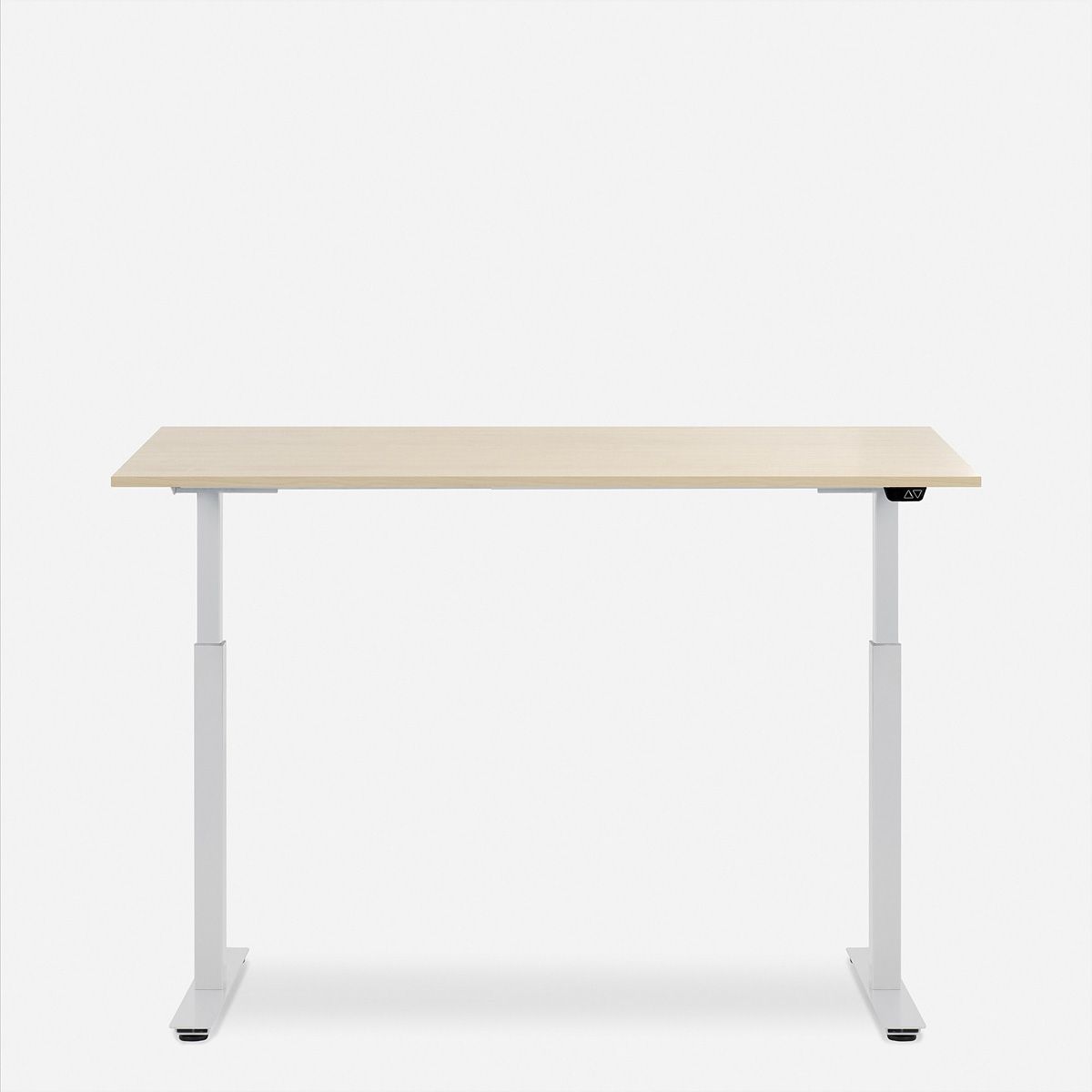 WRK21 Schreibtisch Smart 100 x 60 cm, Höhenverstellbar, Mandal Ahorn / Weiss
