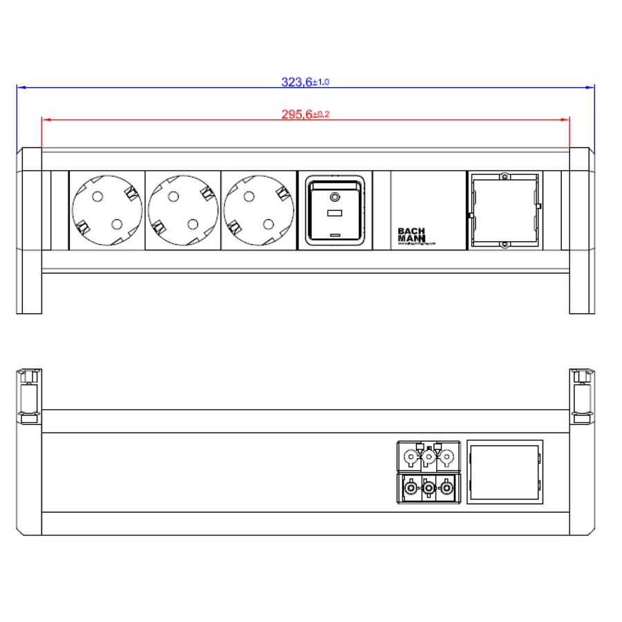BACHMANN DESK 1x interrupteur 3x contact de protection 1x ABD GST18
