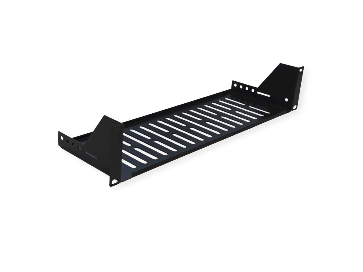 VALUE 19"-Geräteträger 2 HE, T: 150mm, max. 15 kg, U-Form, schwarz
