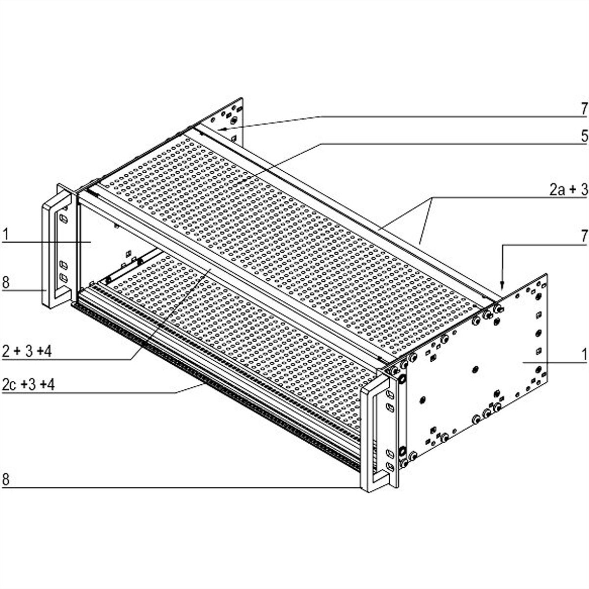SCHROFF Bausatz, EN 50155, geschirmt, für CompactPCI Anwendungen - BGTR PRO IEEE 3HE 84TE 235T
