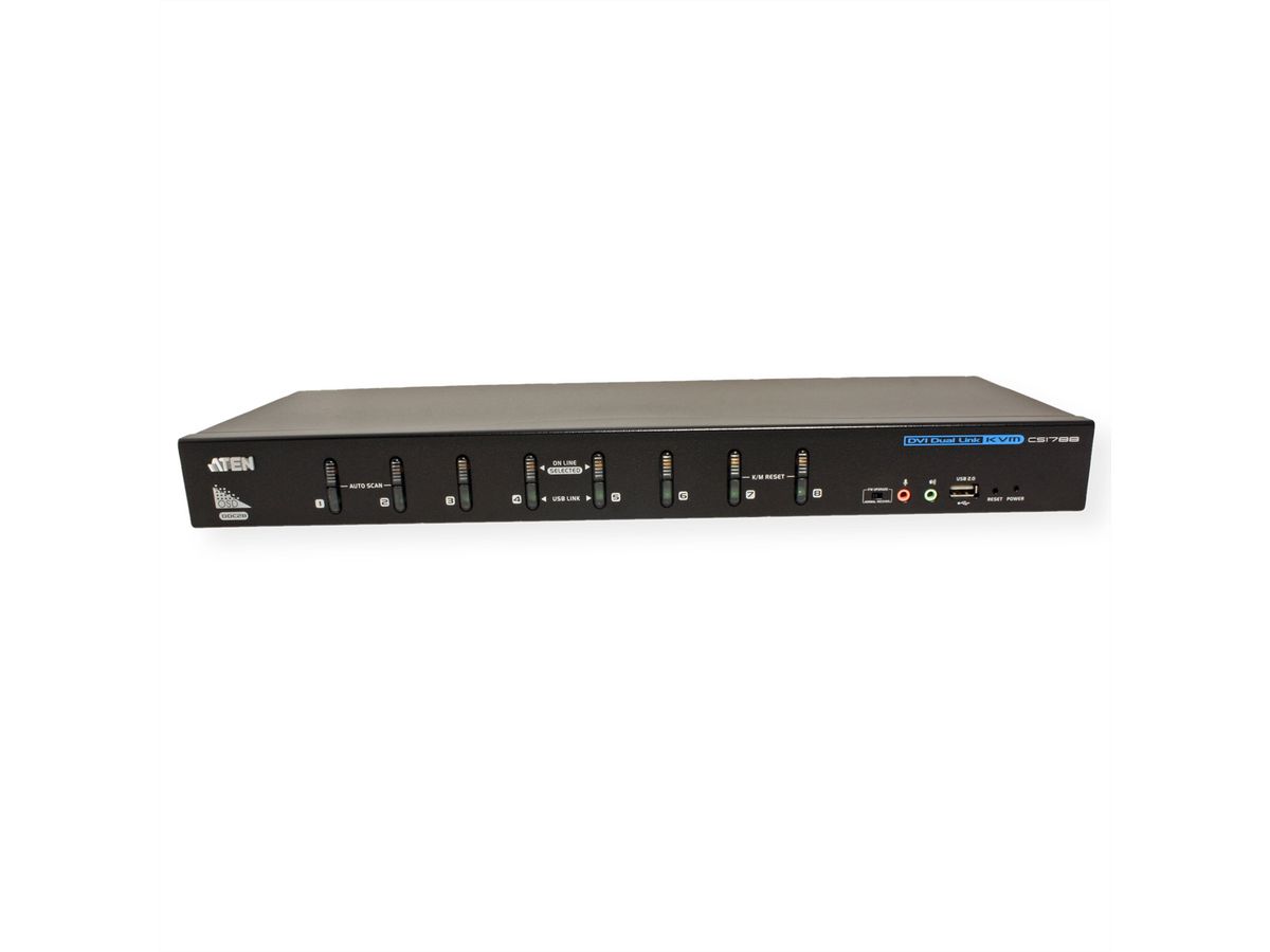 ATEN CS1788 Switch KVM Dual-Link DVI, USB, Audio, 8 ports