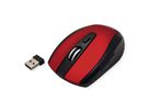 ROLINE Souris optique USB sans fil, rouge/noir