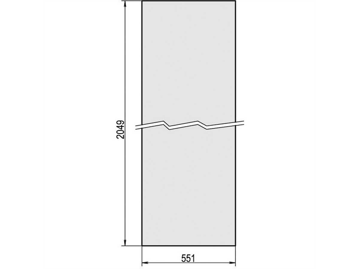 SCHROFF Rückwand - RUECKWAND 2200H 600B RAL7035