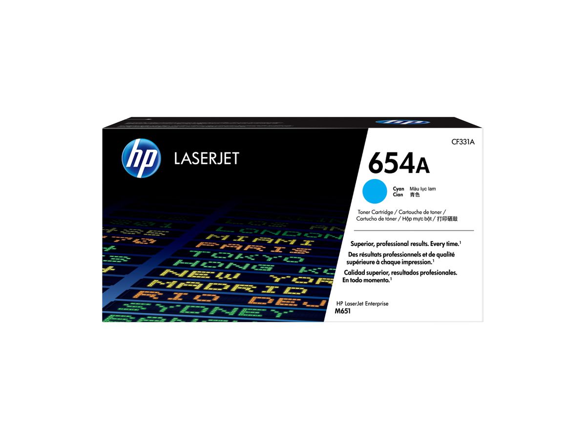 HP 654A Cyan Original LaserJet Tonerkartusche