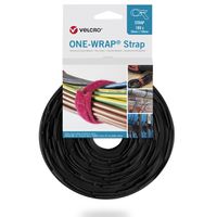 VELCRO® One Wrap® Strap 25mm x 300mm, 100 pièces, noir