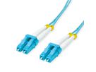 VALUE Câble FO 50/125µm OM3, LC/LC, connecteurs Low-Loss, turquoise, 0,5 m