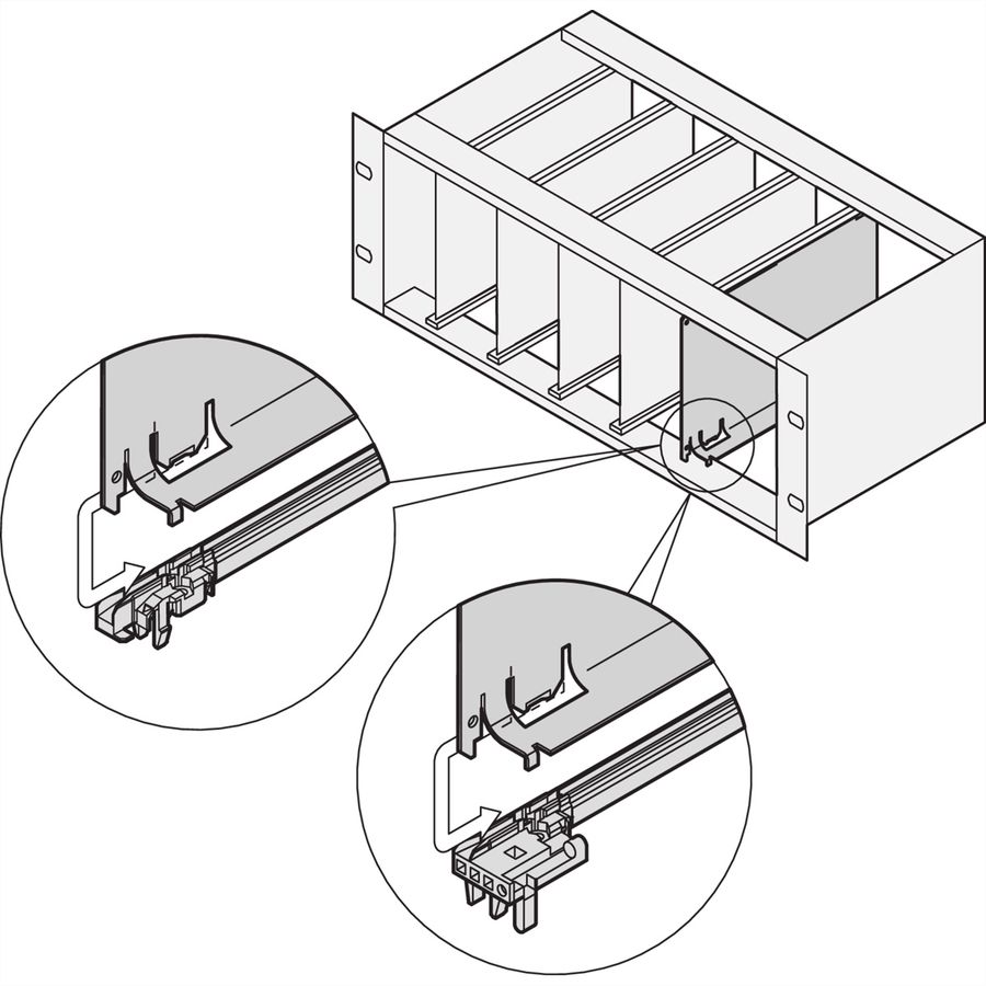Déflecteur d'air SCHROFF sans panneau frontal, 3 U, 4 CV, profondeur 160 mm