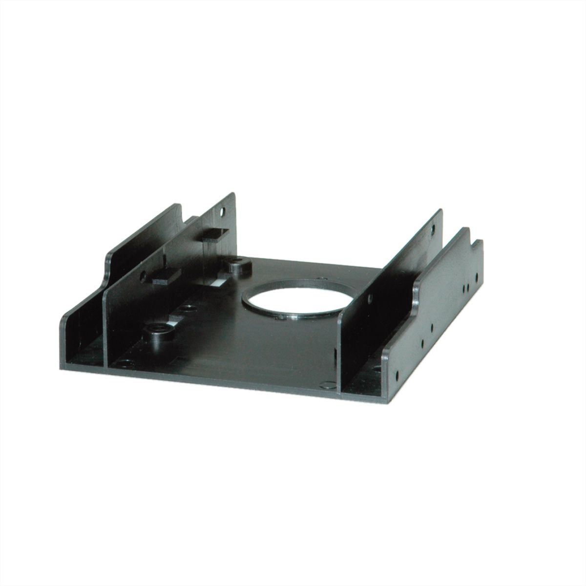 ROLINE Montageadapter, 3,5 Zoll Rahmen für 2x 2.5 HDD, schwarz