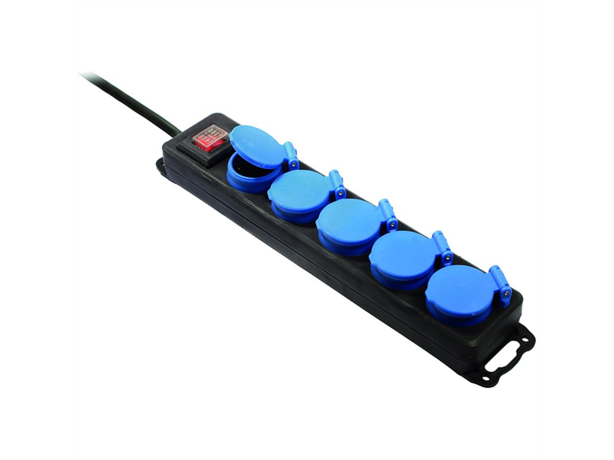 BACHMANN Verteilersteckdose 5x CEE7/3, IP44, 4,5m