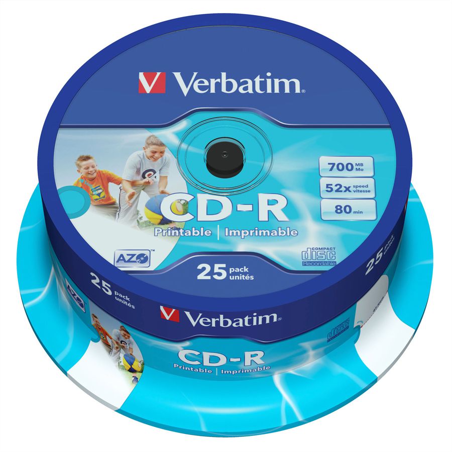 Verbatim CD-R Spindle 700MB 52x Print 25