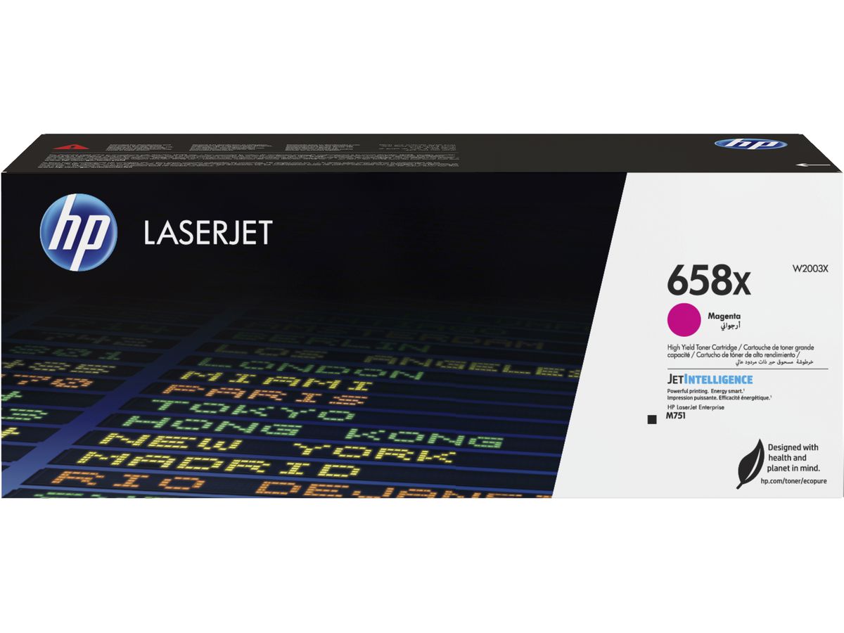 HP Toner magenta LaserJet 658X authentique grande capacité