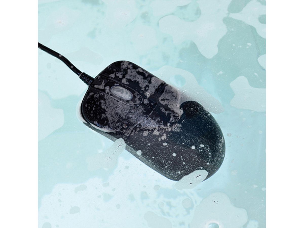 SEAL SHIELD Silver Storm STM042, Souris USB noire étanche et antimicrobienne