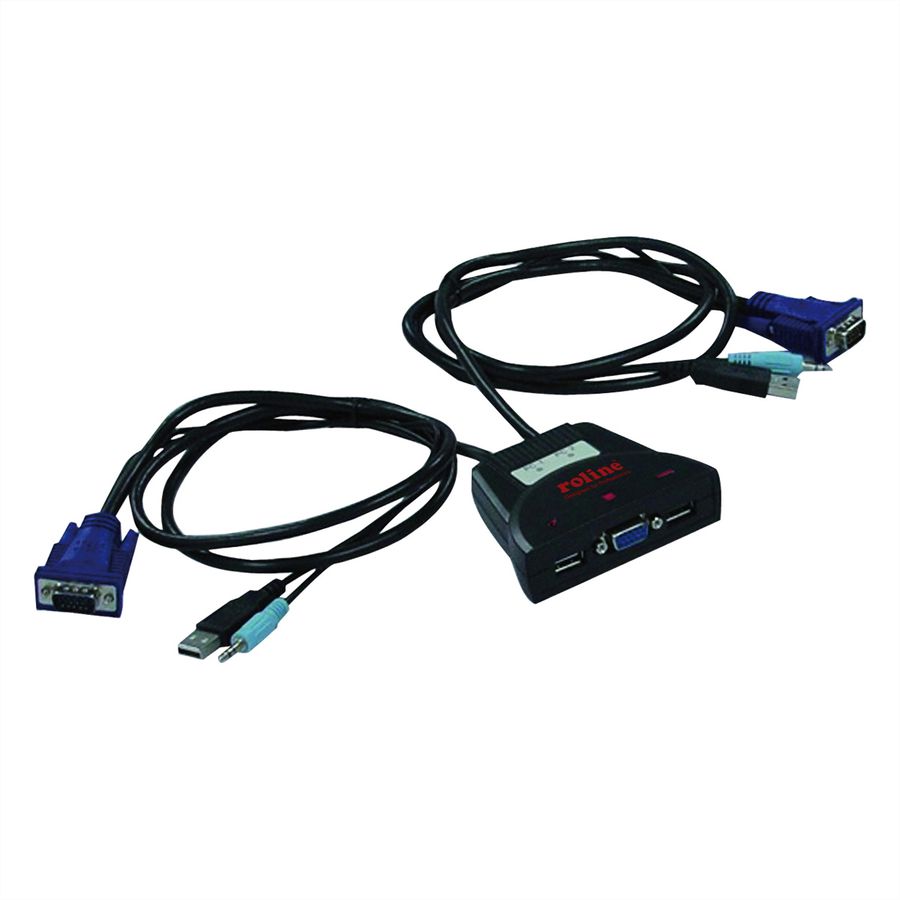 ROLINE KVM-Switch 'Star' 2 PCs, VGA, USB, Audio