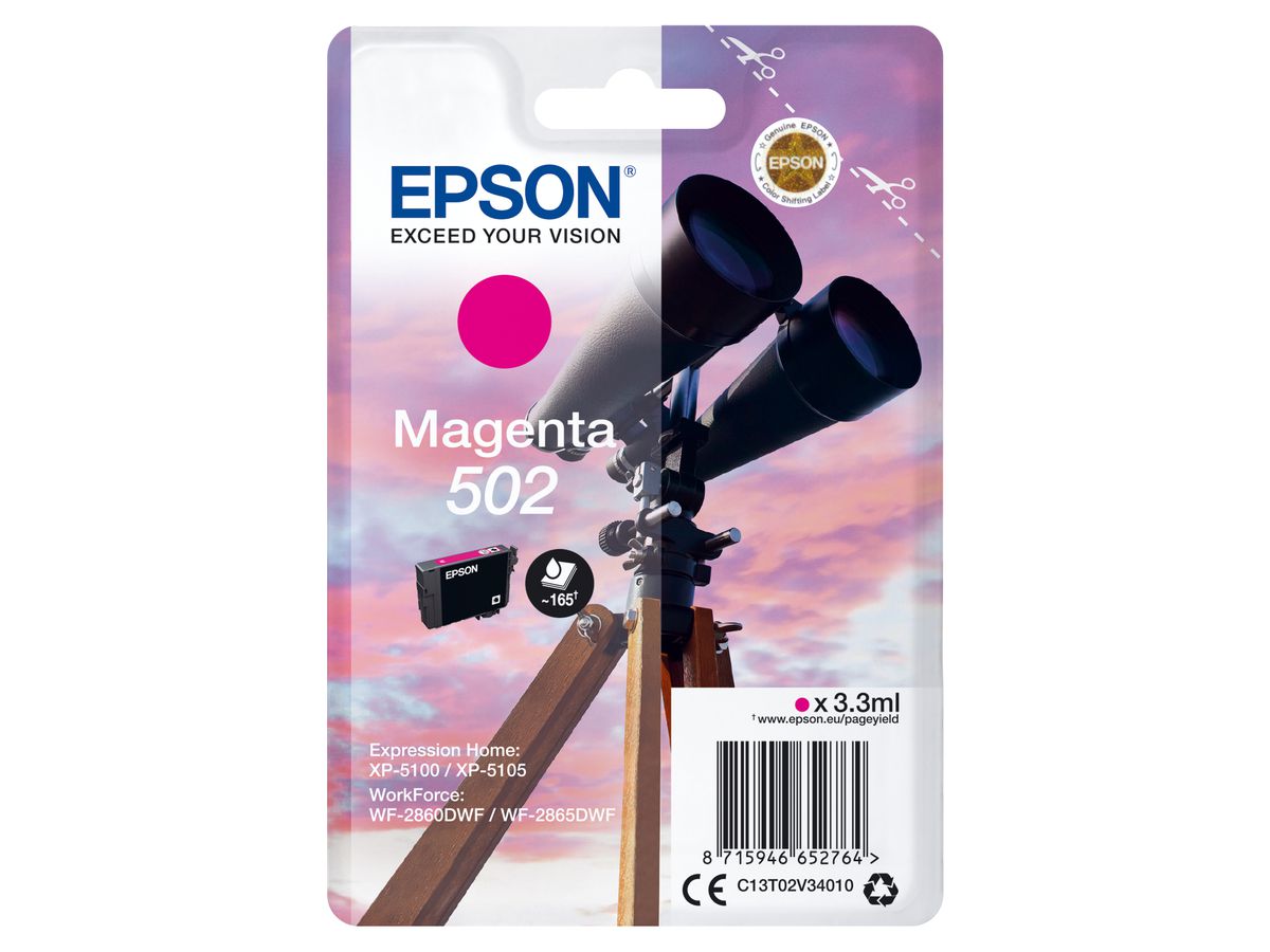 Epson Singlepack Magenta 502 Ink