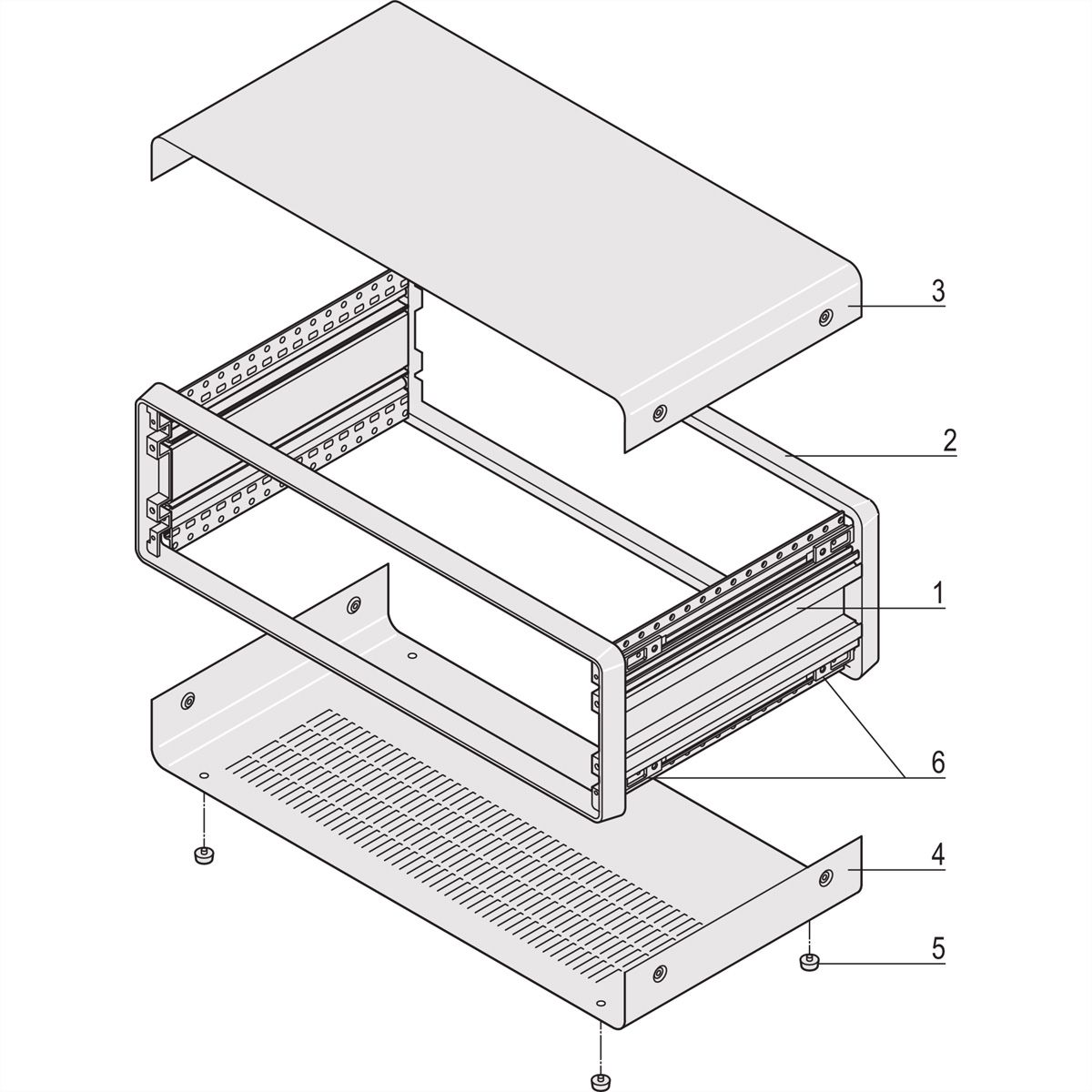 SCHROFF Gehäuse 2 HE - COMPAC PRO GEH.2HE 42TE 331T