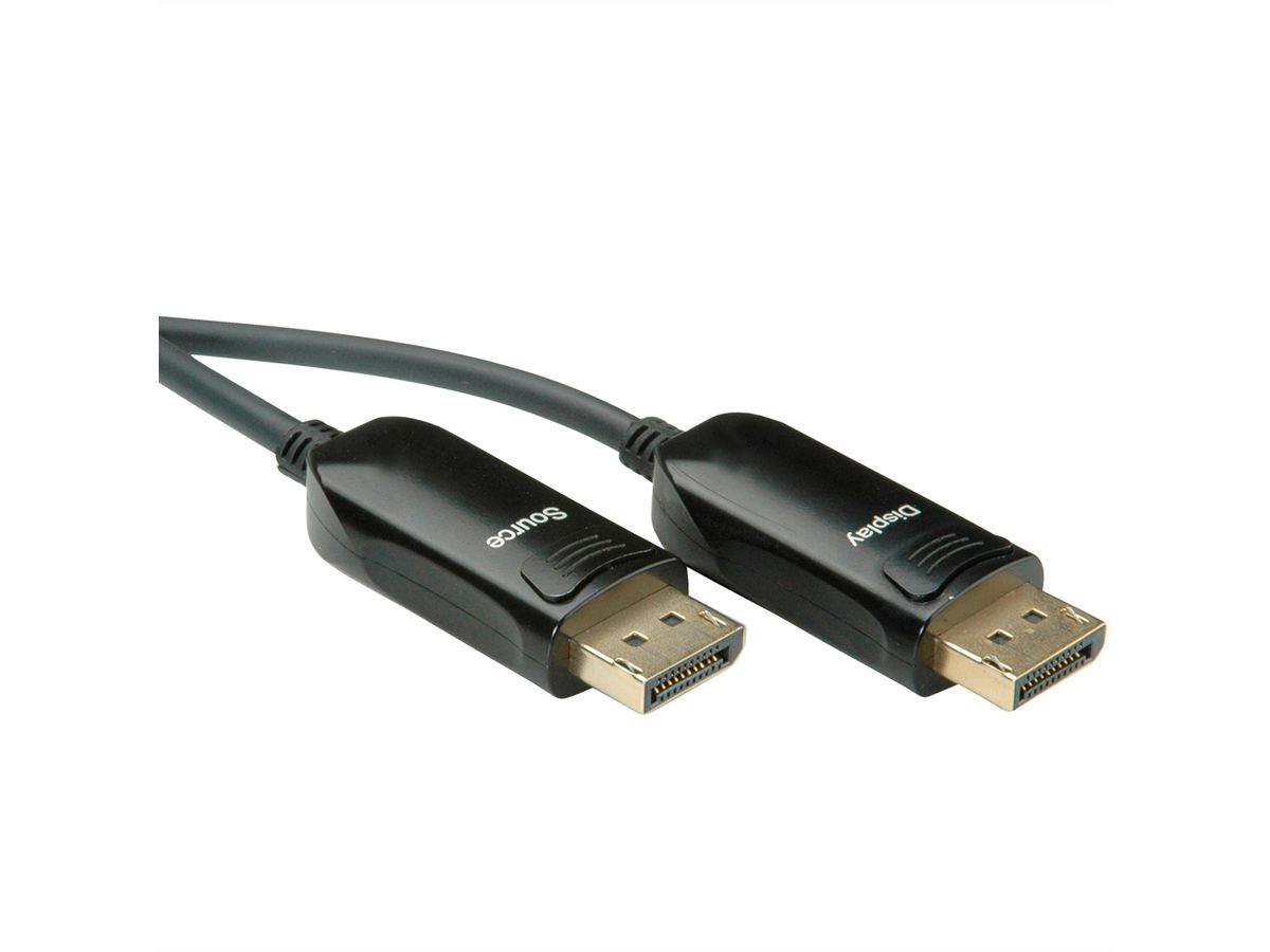 ROLINE Câble DisplayPort v1.4 (AOC), M/M, 50 m