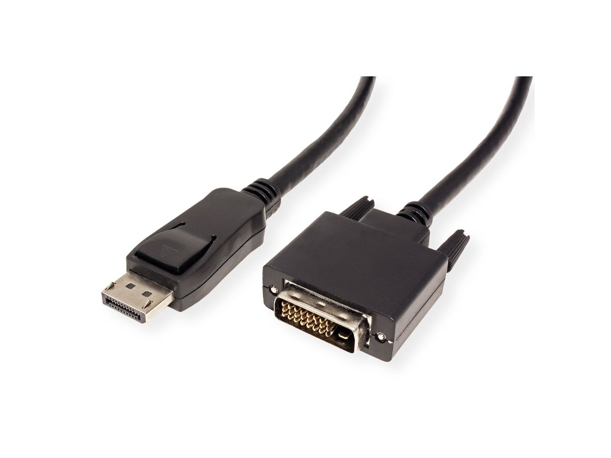 VALUE Câble DisplayPort DP M - DVI-D M, noir, 2 m