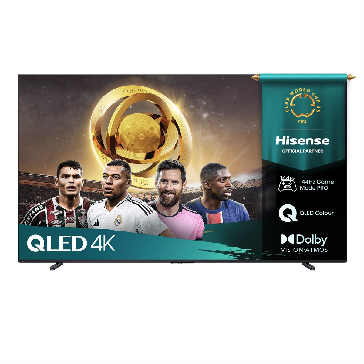 Hisense TV 100E7Q PRO 100", QLED 4K, 144Hz, 400 Nits